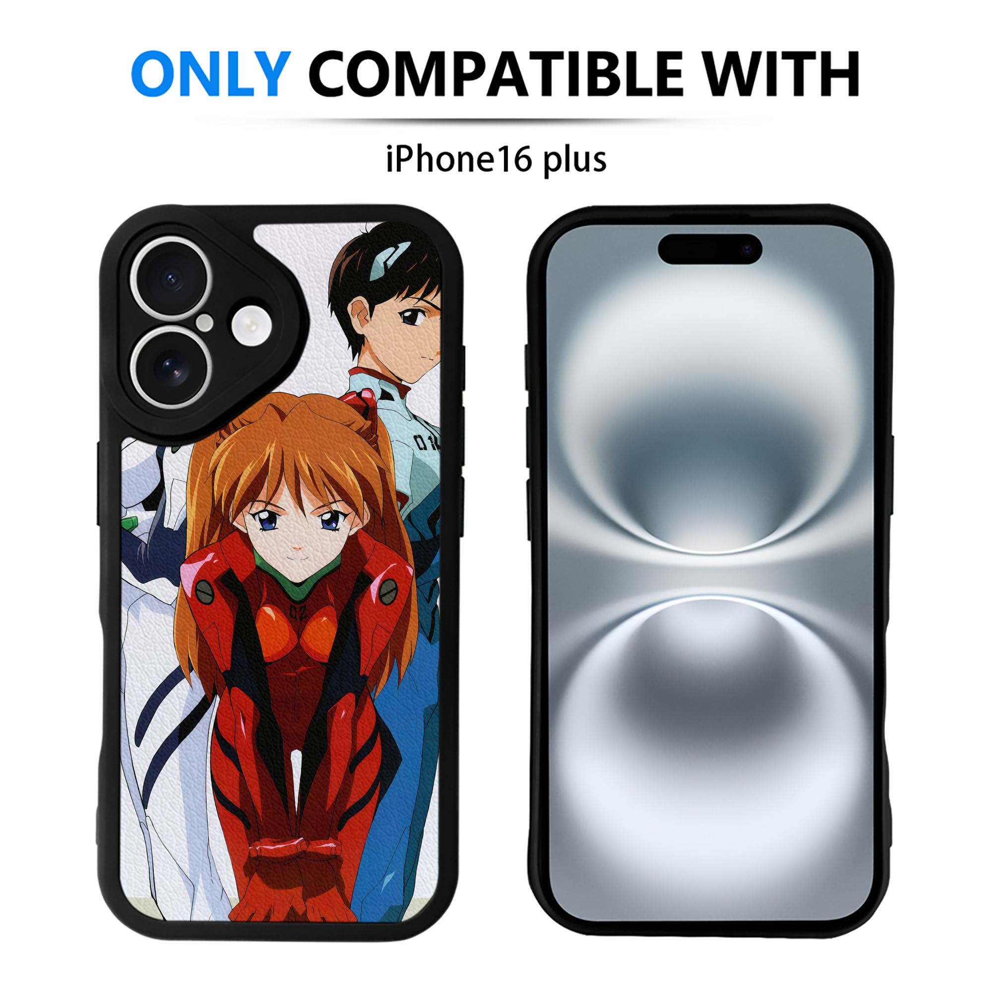 （画像用） EVA 新世紀エヴァンゲリオン 【iPhone 16シリーズ対応】シリコンスマホケース（レザー調） 材質：シリコン